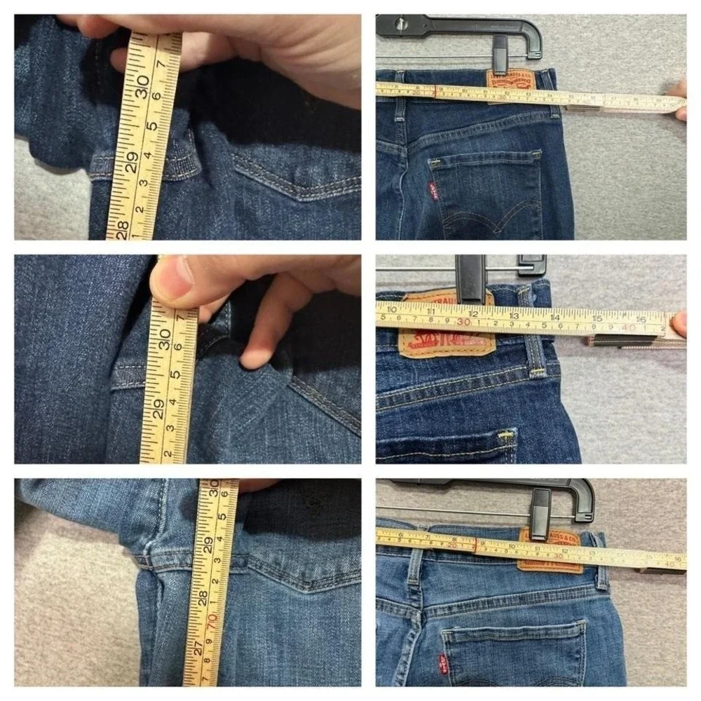 Levi's 505 Straight Jeans‎ Bundle Sz 4 Dark & Medium Wash Denim Lot of 3 Casual